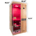 Samsora 701ST right side profile display - elegant mahogany model with rich wood grain texture and negative ion air purification technology