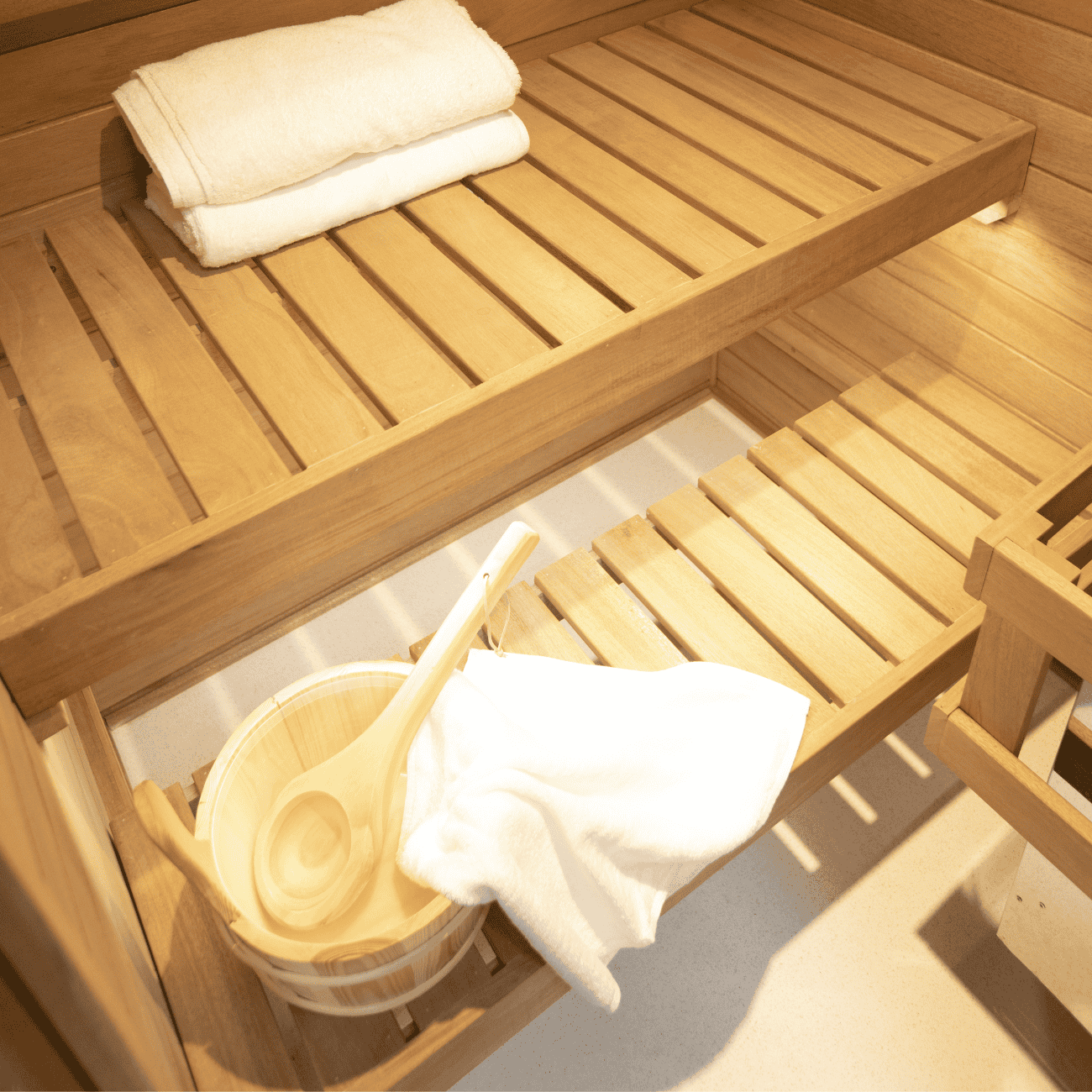 Samsora 701ST indoor steam sauna cabin interior - premium mahogany wood construction with comfortable seating and modern design
