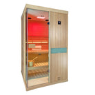 Samsora 702SH steam sauna side profile display - right angle perspective revealing depth dimensions, panel assembly and spatial configuration