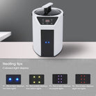 Samsora aromatherapy generator lifestyle display - 1250W steam unit in modern spa environment enhancing air quality with therapeutic vapor and natural fragrance