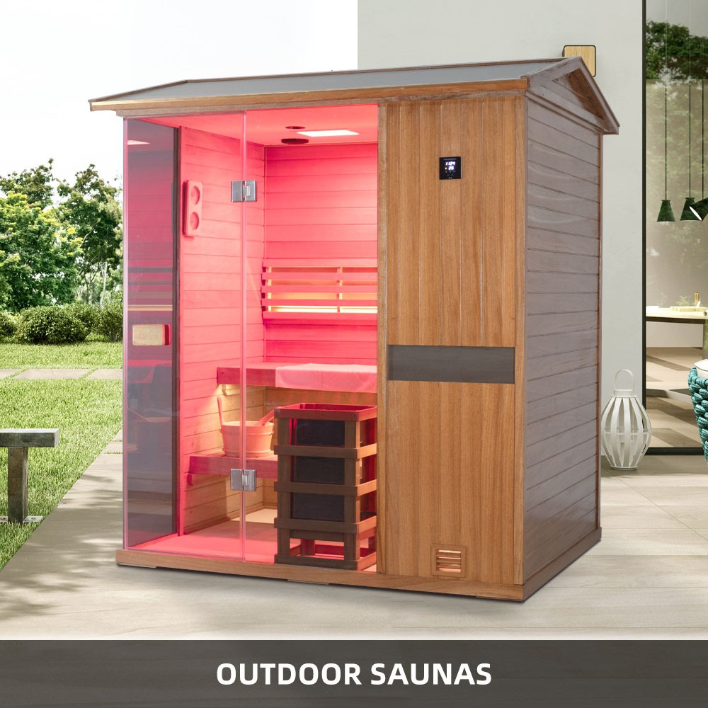 Samsora sauna navigation - category banner highlighting compact single-user steam sauna models ideal for personal wellness and space-saving installations