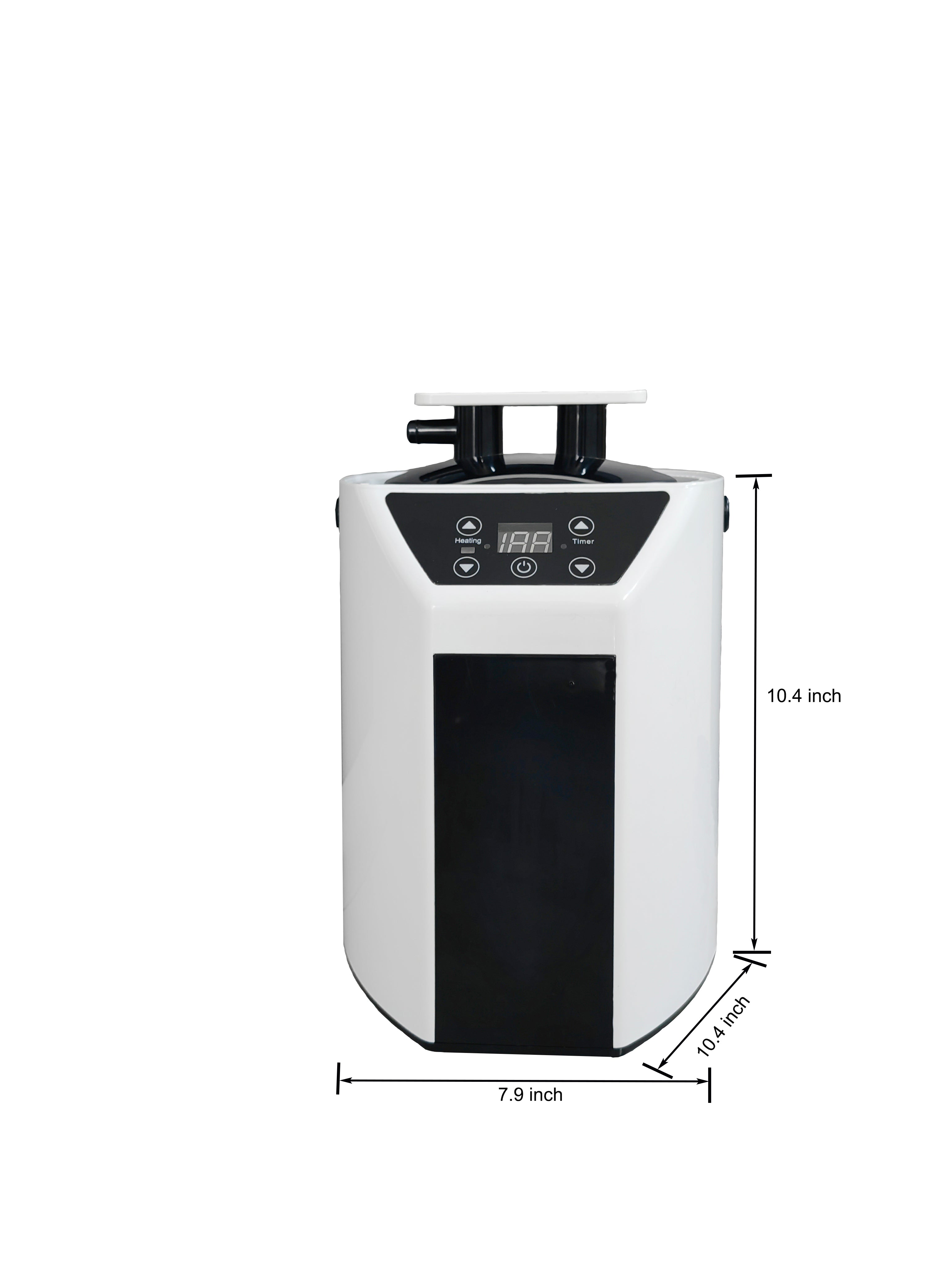 Samsora steam generator frontal presentation - 1250W aromatherapy device featuring intuitive interface, stainless steel construction and adjustable steam output
