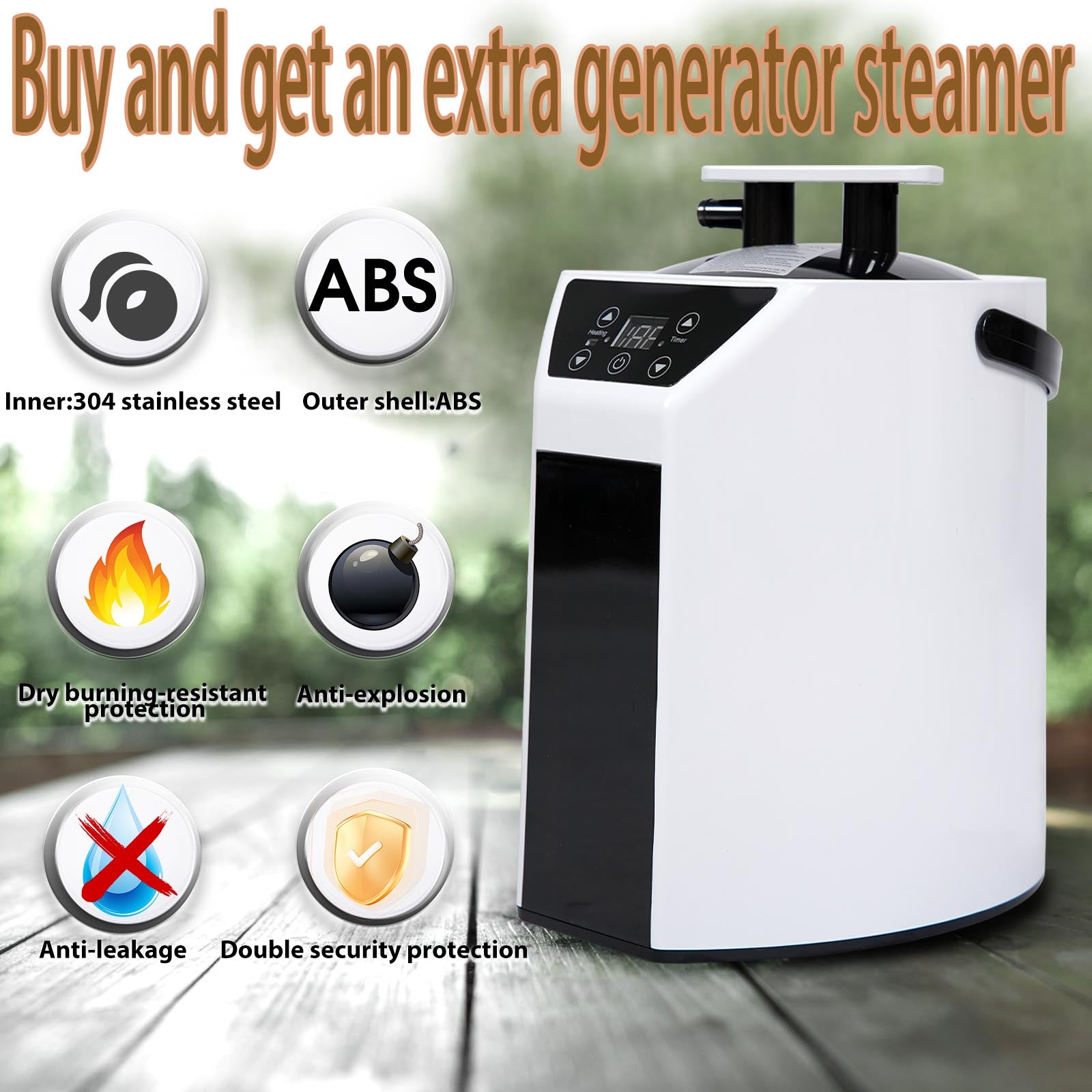 Samsora steam generator home wellness scene - 1250W aromatherapy device in serene bathroom setting delivering essential oil-infused steam for personal rejuvenation